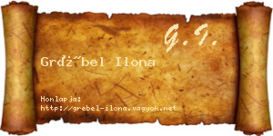 Grébel Ilona névjegykártya